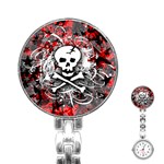 Skull Splatter Stainless Steel Nurses Watch