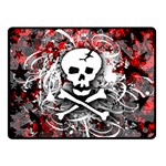 Skull Splatter Double Sided Fleece Blanket (Small)