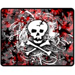 Skull Splatter Double Sided Fleece Blanket (Medium)