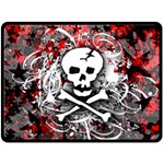 Skull Splatter Double Sided Fleece Blanket (Large)