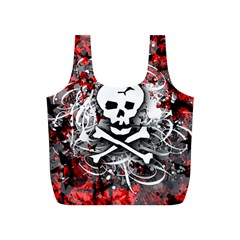 Skull Splatter Full Print Recycle Bag (S) from ArtsNow.com Back