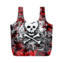 Skull Splatter Full Print Recycle Bag (M) from ArtsNow.com Back