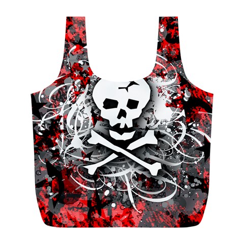 Skull Splatter Full Print Recycle Bag (L) from ArtsNow.com Back