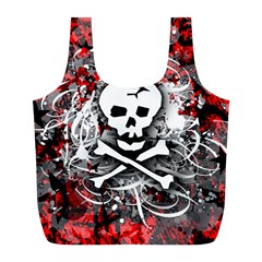 Skull Splatter Full Print Recycle Bag (L) from ArtsNow.com Back