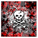 Skull Splatter Large Satin Scarf (Square)