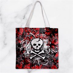 Skull Splatter Zipper Grocery Tote Bag from ArtsNow.com Back