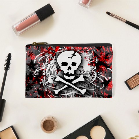 Skull Splatter Cosmetic Bag (XS) from ArtsNow.com Front