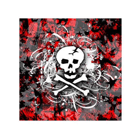 Skull Splatter Small Satin Scarf (Square) from ArtsNow.com Front