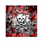 Skull Splatter Small Satin Scarf (Square)