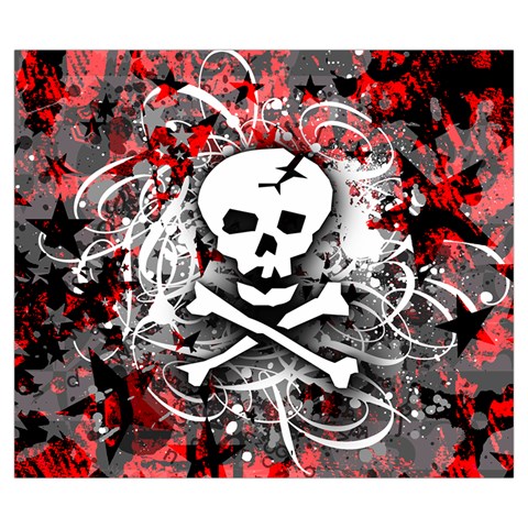 Skull Splatter Zipper Large Tote Bag from ArtsNow.com Front