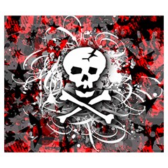 Skull Splatter Zipper Large Tote Bag from ArtsNow.com Front