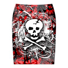 Skull Splatter Midi Wrap Pencil Skirt from ArtsNow.com Back