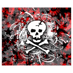 Skull Splatter Zipper Medium Tote Bag from ArtsNow.com Front