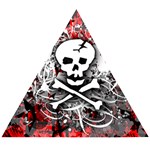 Skull Splatter Wooden Puzzle Triangle