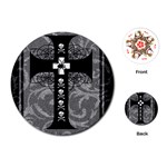 Spider Web Cross Playing Cards Single Design (Round)