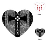 Spider Web Cross Playing Cards Single Design (Heart)