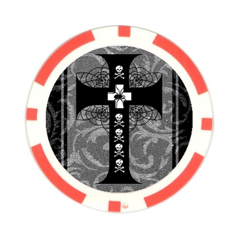 Spider Web Cross Poker Chip Card Guard from ArtsNow.com Front