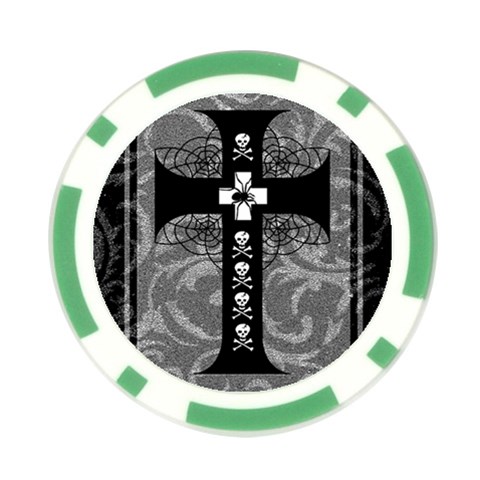Spider Web Cross Poker Chip Card Guard from ArtsNow.com Front
