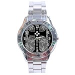 Spider Web Cross Stainless Steel Analogue Watch