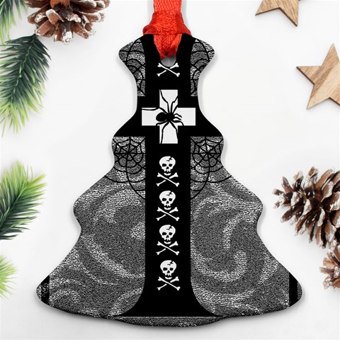 Spider Web Cross Ornament (Christmas Tree)  from ArtsNow.com Front