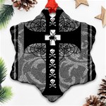 Spider Web Cross Snowflake Ornament (Two Sides)