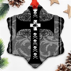 Spider Web Cross Snowflake Ornament (Two Sides) from ArtsNow.com Back