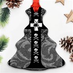 Spider Web Cross Christmas Tree Ornament (Two Sides)