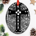 Spider Web Cross Ornament (Oval Filigree)
