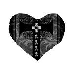 Spider Web Cross Standard 16  Premium Heart Shape Cushion 