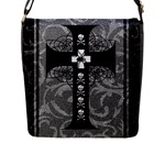 Spider Web Cross Flap Closure Messenger Bag (L)