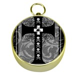 Spider Web Cross Gold Compass