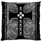 Spider Web Cross Large Flano Cushion Case (One Side)