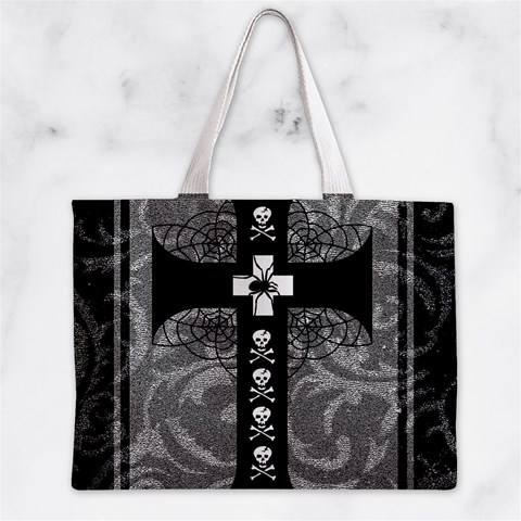 Spider Web Cross Zipper Mini Tote Bag from ArtsNow.com Back