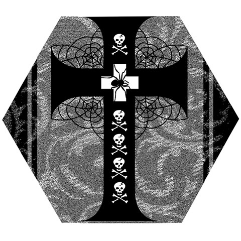 Spider Web Cross Wooden Puzzle Hexagon from ArtsNow.com Front