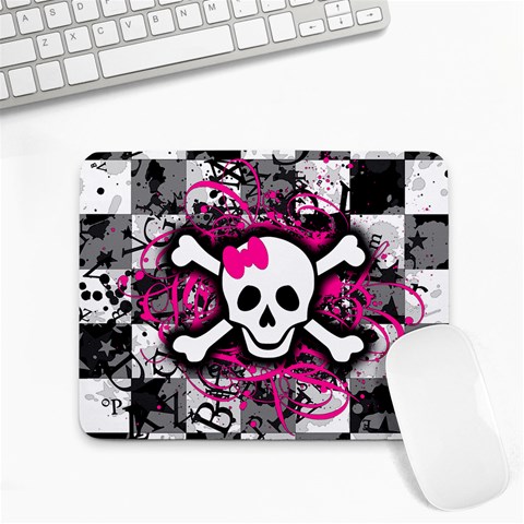 Splatter Girly Skull Small Mousepad from ArtsNow.com Front