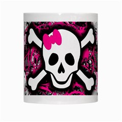 Splatter Girly Skull White Mug from ArtsNow.com Center
