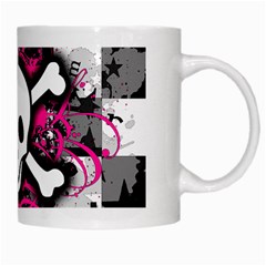 Splatter Girly Skull White Mug from ArtsNow.com Right
