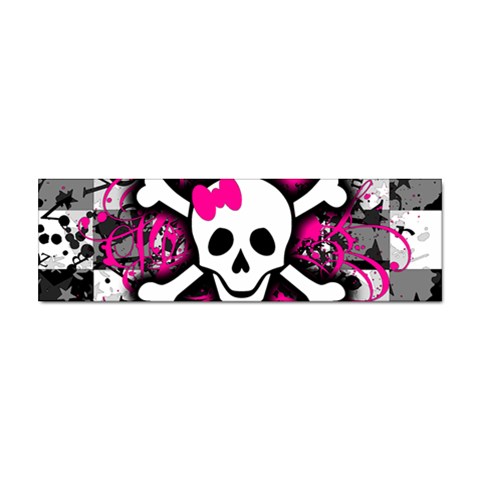 Splatter Girly Skull Sticker Bumper (10 pack) from ArtsNow.com Front