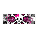 Splatter Girly Skull Sticker Bumper (10 pack)