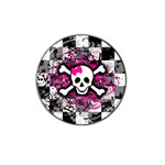 Splatter Girly Skull Hat Clip Ball Marker (10 pack)