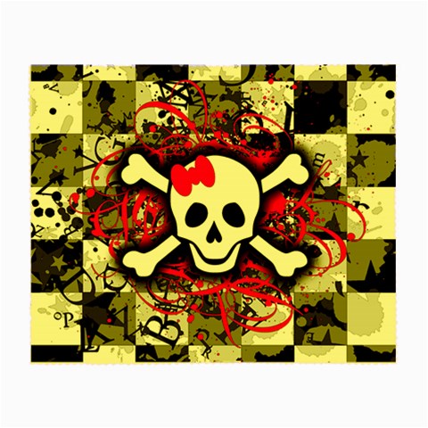 Splatter Girly Skull Small Glasses Cloth from ArtsNow.com Front