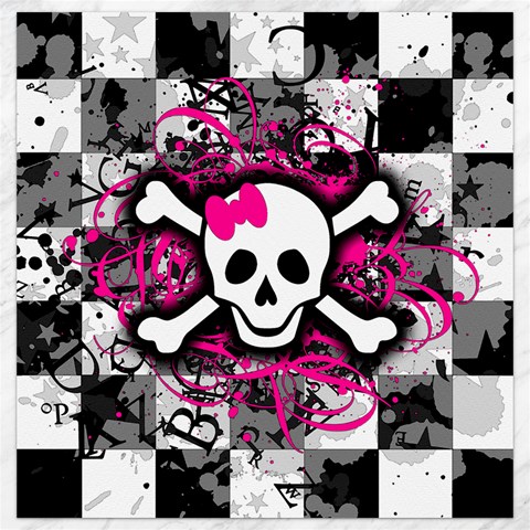 Splatter Girly Skull Canvas 12  x 12  from ArtsNow.com 11.4 x11.56  Canvas - 1