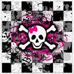 Splatter Girly Skull Canvas 12  x 12 