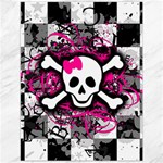 Splatter Girly Skull Canvas 12  x 16 