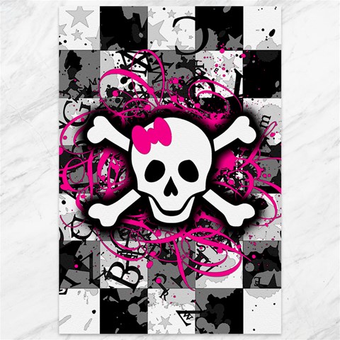 Splatter Girly Skull Canvas 12  x 18  from ArtsNow.com 11.88 x17.36  Canvas - 1