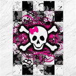 Splatter Girly Skull Canvas 12  x 18 