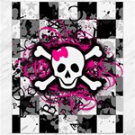 Splatter Girly Skull Canvas 20  x 24 