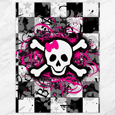 Splatter Girly Skull Canvas 36  x 48  from ArtsNow.com 35.26 x46.15  Canvas - 1