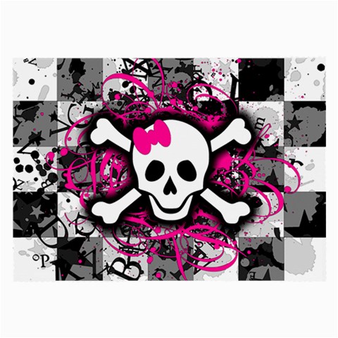 Splatter Girly Skull Large Glasses Cloth (2 Sides) from ArtsNow.com Front