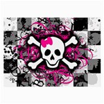 Splatter Girly Skull Large Glasses Cloth (2 Sides)